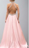 Appliqued Long Illusion V-neck Prom Dresses