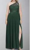 Lace Mesh One Shoulder Long Bridesmaid Dresses KSP519