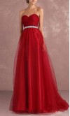 Red Prom Dresses Long for Girls with Lace Up Back KSP526