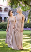 Long Cold Shoulder Burgundy Bridesmaid Dresses KSP545