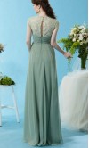 Pastel Green Long Bridesmaid Dresses Cover Arms KSP550