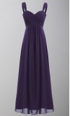 Dark Purple Long Bridesmaid Dresses with Tank Straps KSP564