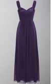 Dark Purple Long Bridesmaid Dresses with Tank Straps KSP564