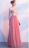 Girly Pink One Shoulder Long Prom Dresses