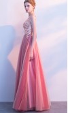 Girly Pink One Shoulder Long Prom Dresses