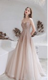 Fairytale Gold Sequin Prom Dresses Opera Cape