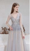 Sparkly Sequined Long Prom Dresses Long Sleeves