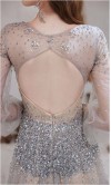 Sparkly Sequined Long Prom Dresses Long Sleeves