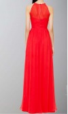 Long Bridesmaid Dresses UK with Illusion Neckline KSP336